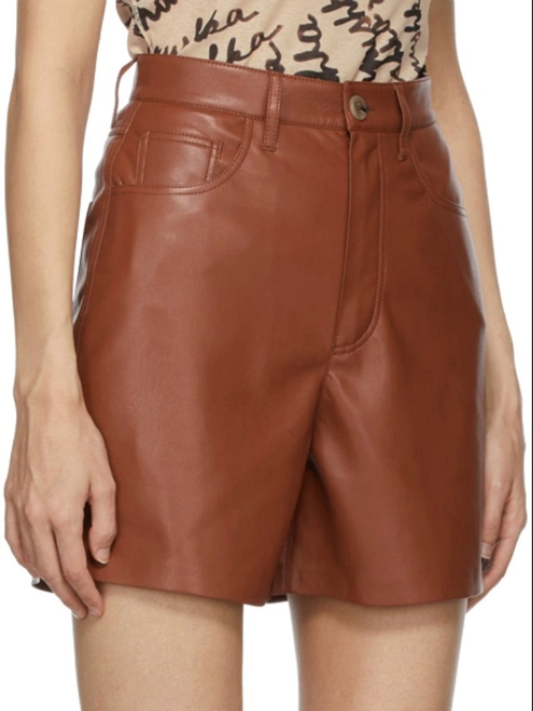 Nanushka Leana Vegan Leather Shorts